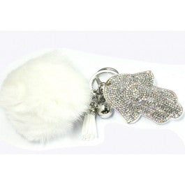 Khmisa tas/sleutelhanger met strass steentjes
