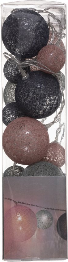 Atmosphera Lichterkette - 20 beleuchtete Kugeln - Bunte Mischung - 210 cm - Batteriebetrieben