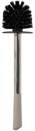 Badkamerset - Toiletaccessoires - Moderne Badkamer Accessoires - Toiletbril - Toiletborstel Set - Prullenbak - Beige Linnen HDF WC Bril & Keramische WC Borstelhouder - Taupe 3L Metalen Pedaalemmer