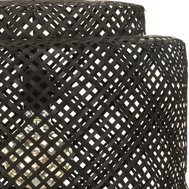 Hanglamp Gevlochten Bamboe - Verlichting - Rotan - Ø40 cm - Zwart