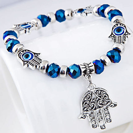 Khamsa armband blauw