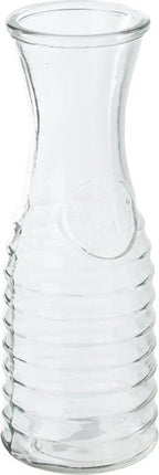 Secret de Gourmet schenk Karaf - 2x - 1 liter - glas - D10 x H26 cm - Met uitlopende hals - Waterkan - Sapkan