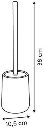 WC-Borstel Strio Hoog - 39 cm Keramiek - Tarwe - Toiletborstel - Staand - Keramisch - Gele strepen - Vrijstaande WC Borstel