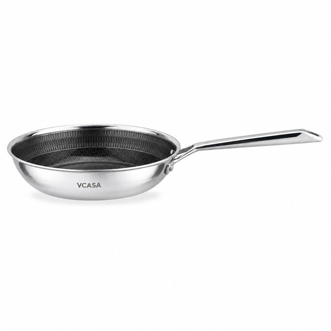 Vcasa keramische koekenpan 24 cm, PFAS-vrije antiaanbaklaag, tri-ply, Velora