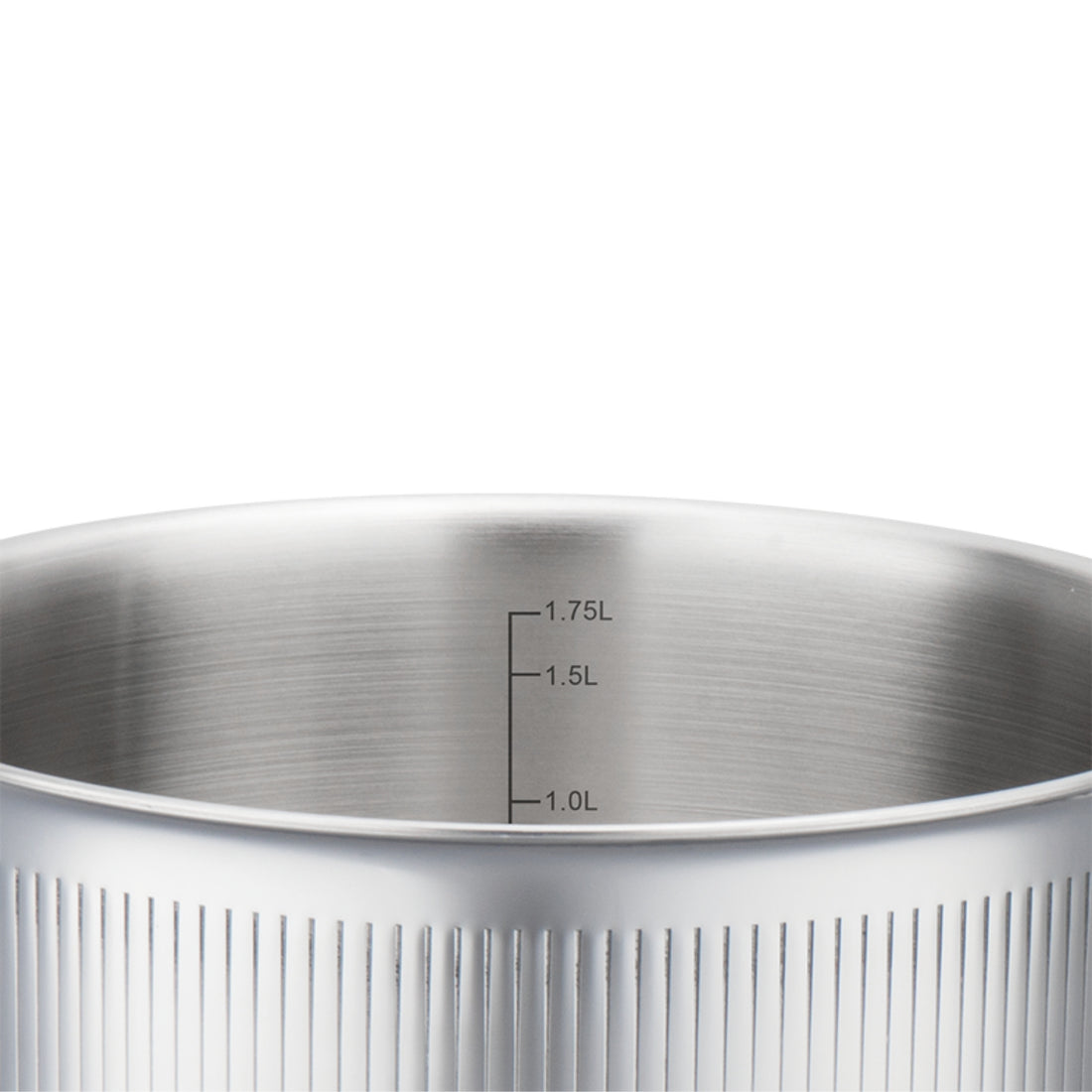 Vcasa kookpan 18 cm met afgietdeksel, 2,1 liter, rvs tri-ply, Velora