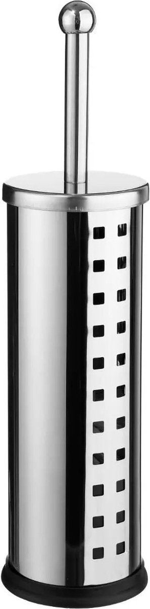 Toilet brush with round stainless steel holder 39 cm
