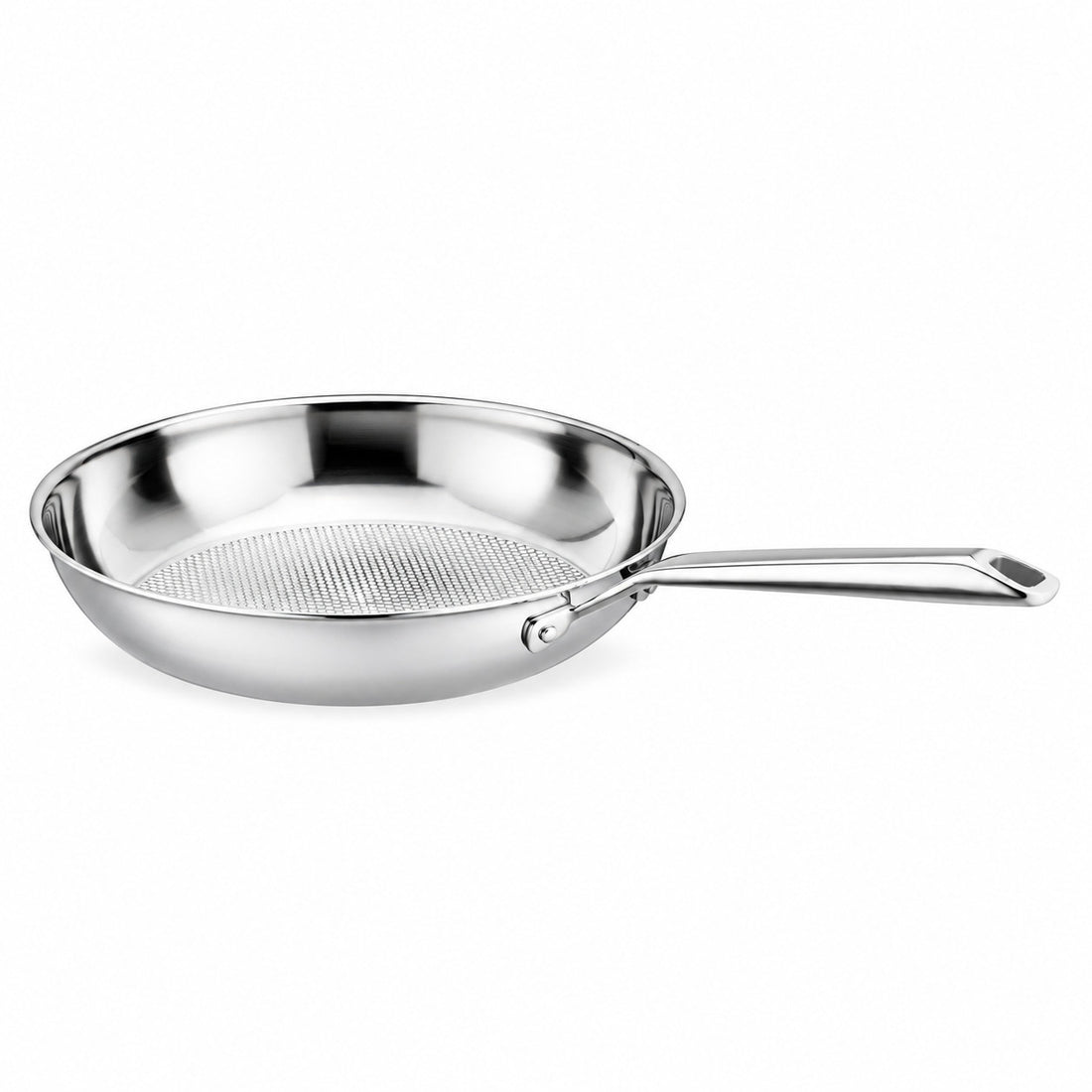 Vcasa rvs koekenpan 28 cm, 2,8 liter, tri-ply met honingraatstructuur, Velora