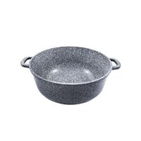 Klausberg 7526 - Kookpan met deksel - marmer grijs - 28 cm - 10 liter