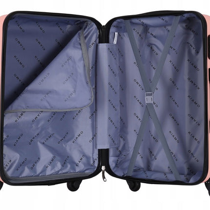 3-Delige Harde Kofferset – ABS – Lichtroze – 360° Zwenkwielen – Maat S/M/L