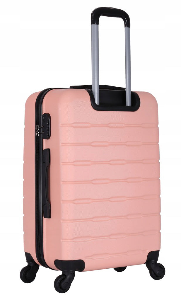 Kofferset roze 3-delig – harde ABS koffers S, M en L met 360° wielen – foto 3