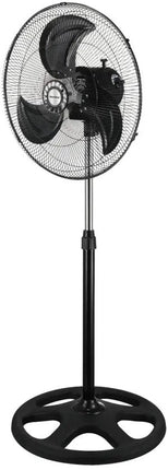 Klausberg - 3 in 1 Staande Ventilator - Vloerventilator - Krachtige Vloerventilator met Oscillatie 90° - Tafelventilator - Wandventilator - Grote Ventilator 3 Standen - 50W - Ø45cm - Zwart