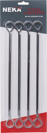 5Five BBQ/barbecue spiezen/vleespennen - van metaal - 24x stuks - 27,5 cm - Spiezen/pennen voor vlees/vis
