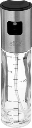 5Five Azijn/Olie spray fles dispenser - glas - 100 ml - olijfolie flessen