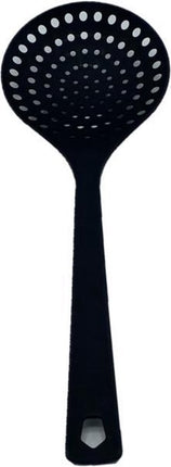 Basic & Co | Pollepel |  Kookgerei | Zwart | Inclusief Spatel & Opscheplepel | 29cm | Nylon | Compact & Hygiënisch |