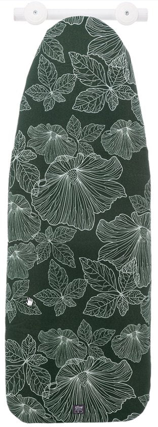 5Five strijkplankhoes Flowers – large, 140 x 55 cm, met schuimlaag