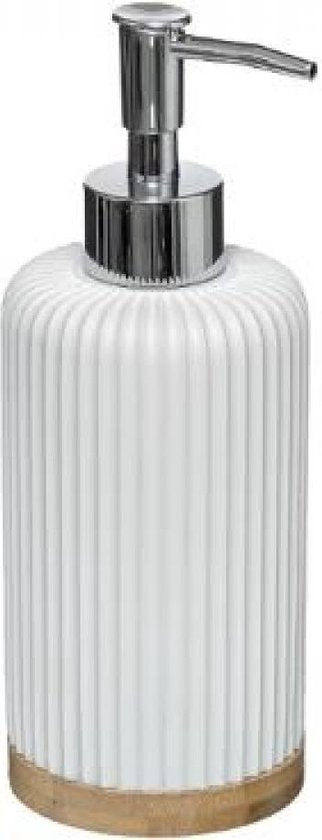 5Five Seifenspender - Kunststein - weiß - 270 ml - nachfüllbar - WC / Badezimmer / Toilette