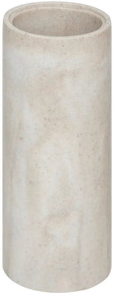 5Five Toiletborstel Como Marble - in houder - kunststeen - wit - 10 x 37 cm - Badkamer/Toilet accessoires