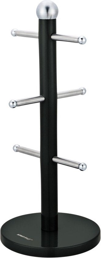 Kinghoff mokkenboom voor 6 mokken – staand mokkenrek, zwart, 36 x 15 cm – foto 2