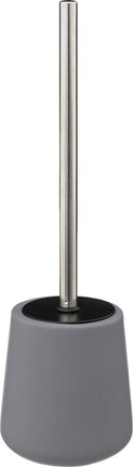 5Five WC-/toiletborstel met houder - zandsteen - grijs - rond - 39 cm
