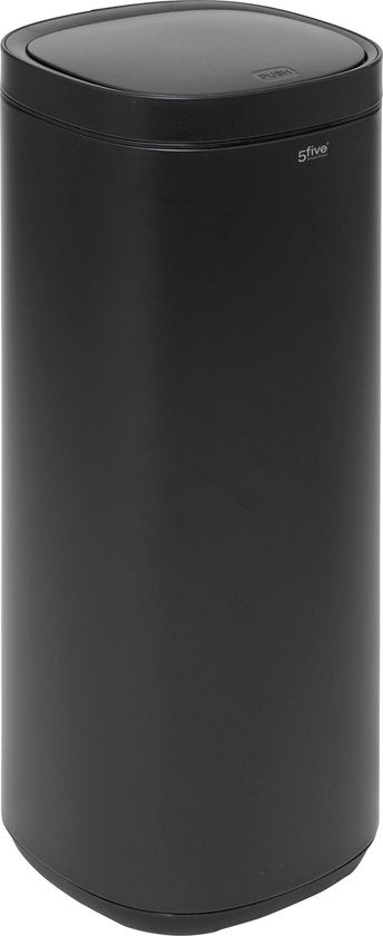 5Five Drukknop Afvalemmer - Soft close - 50L - Zwart