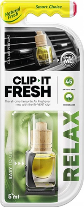Elix Clip-It Fresh Relax autogeur – ventilatieclip, 5 ml, tot 45 dagen