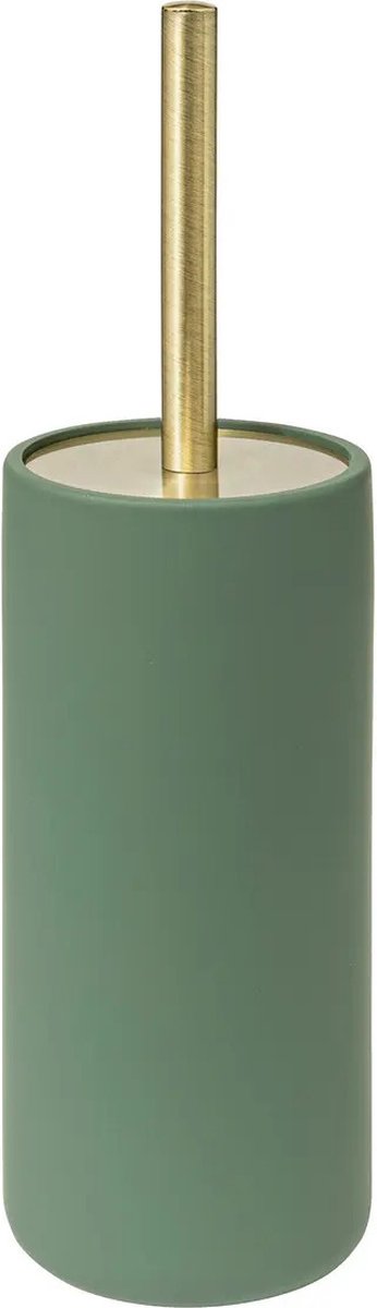 5Five Toiletborstel Savona in houder - kunststeen - ficus groen - 10 x 35 cm - WC borstels - Modern - Luxe