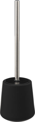 5Five WC-/toiletborstel met houder - zandsteen - zwart - rond - 39 cm