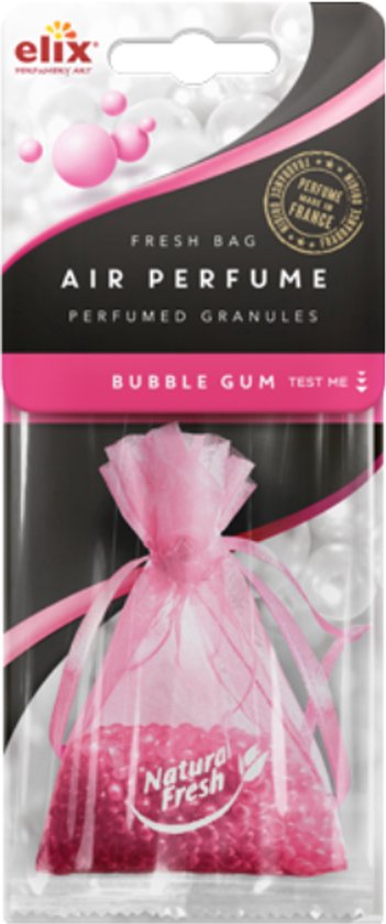 Elix - Fresh Bag Geurzak Parels Granulaat - Air Freshener Mannengeur - Luchtverfrisser Auto - Langdurige Geur - voor Auto, Kast & Kamer - Bubble Gum