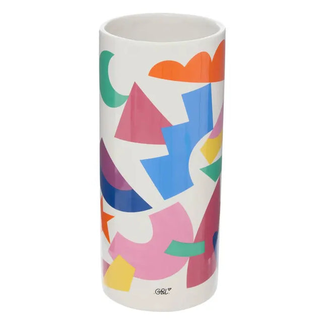 Keramische Vaas 30 cm – Kleurrijke Decoratieve Vaas – D 12,8 x H 29,6 cm