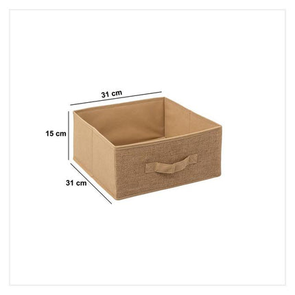 5Five Bruine mand jute - 31 x 31 x 15 cm (M)