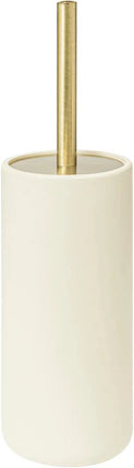 5Five Toiletborstel Savona in houder - kunststeen - ivoor - 10 x 35 cm - WC borstels - Modern - Luxe