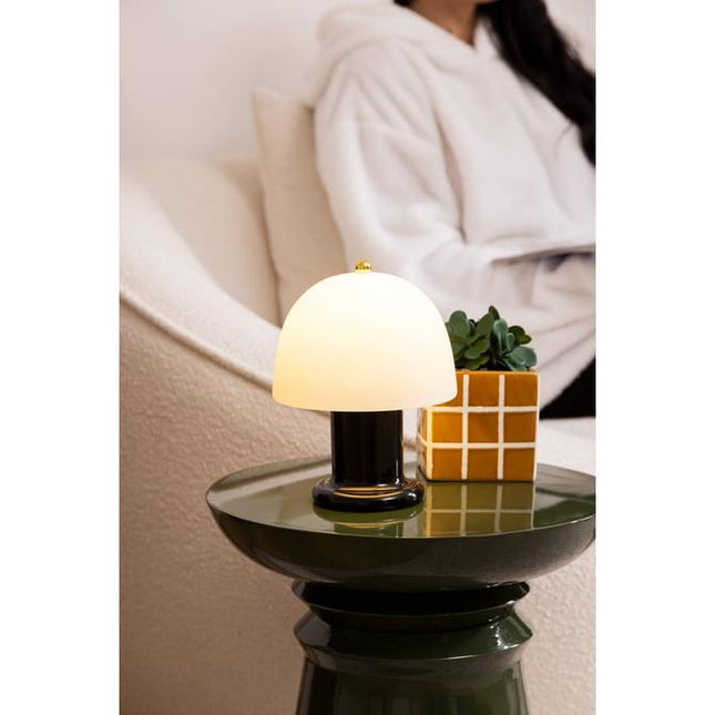 Atmosphera Tafellamp LED - Ø16xH21cm - Zwart