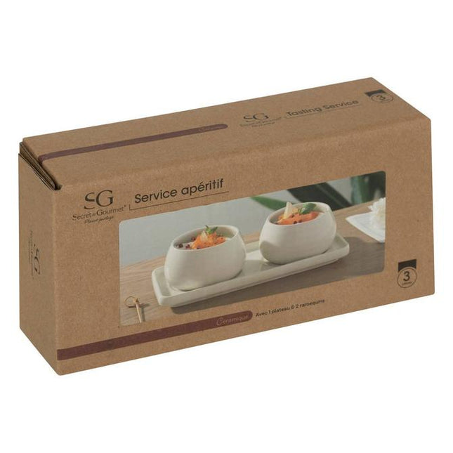 Secret de Gourmet Nora Aperitief set - 3-delig - Wit