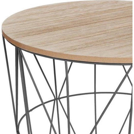 Grijze Bijzettafel - 39.5 x 41cm - Hout/Grijs