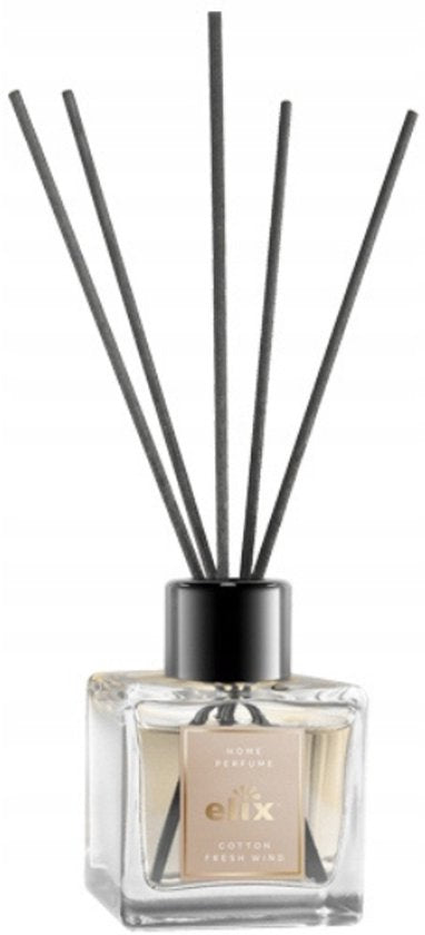 Elix - Geurstokjes Diffuser - Reed Diffuser - Luchtverfrisser - Interieur Parfum - Langdurige Huisgeur - voor Woonkamer, Slaapkamer, Kantoor & Badkamer - 100ml - Cotton & Fresh Wind