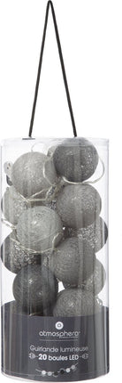 Atmosphera Lichtslinger - 20 verlichte balletjes/bollen 6 cm - multi kleuren mix - 435 cm - stekker