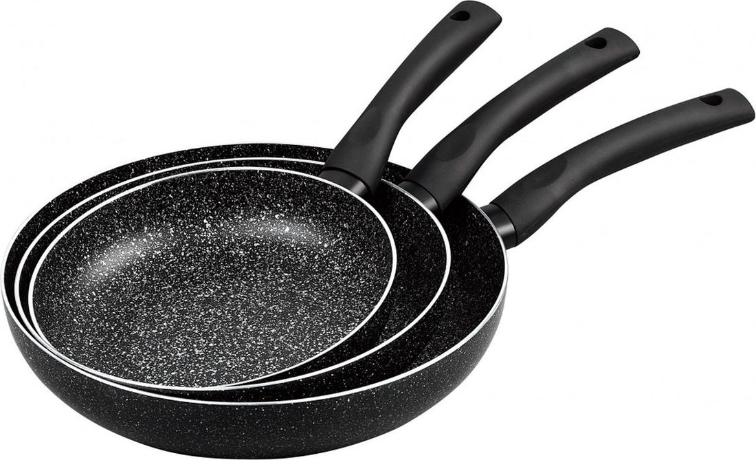 Kinghoff 1562 - Set de 3 poêles - marbre noir - Ø20 / 24 / 28 cm