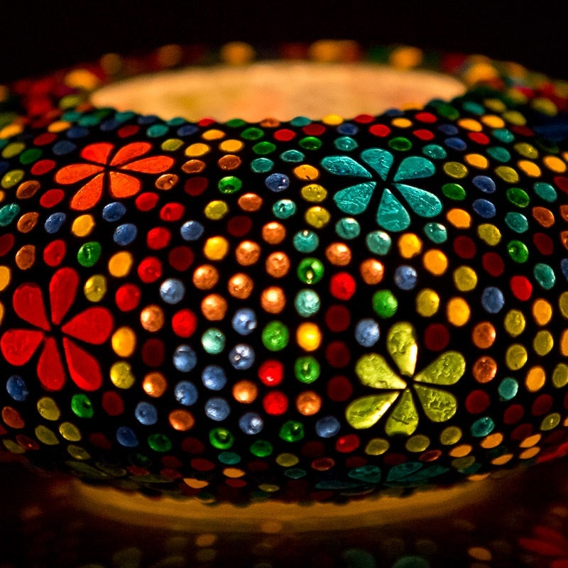 Mediterranean mosaic tea light holder - UFO