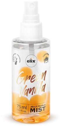 Elix - Jelly Pearls Luchtverfrisser Spray - Auto Luchtverfrisser Compact - Interieur Parfum - voor Kamer & Auto Geur Spray - 75ml - Green Vanilla
