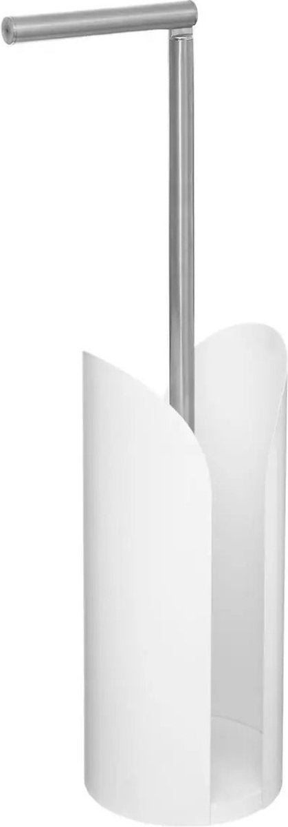 5Five - WC-Bürsten- und Toilettenpapierhalter-Set in Weiß