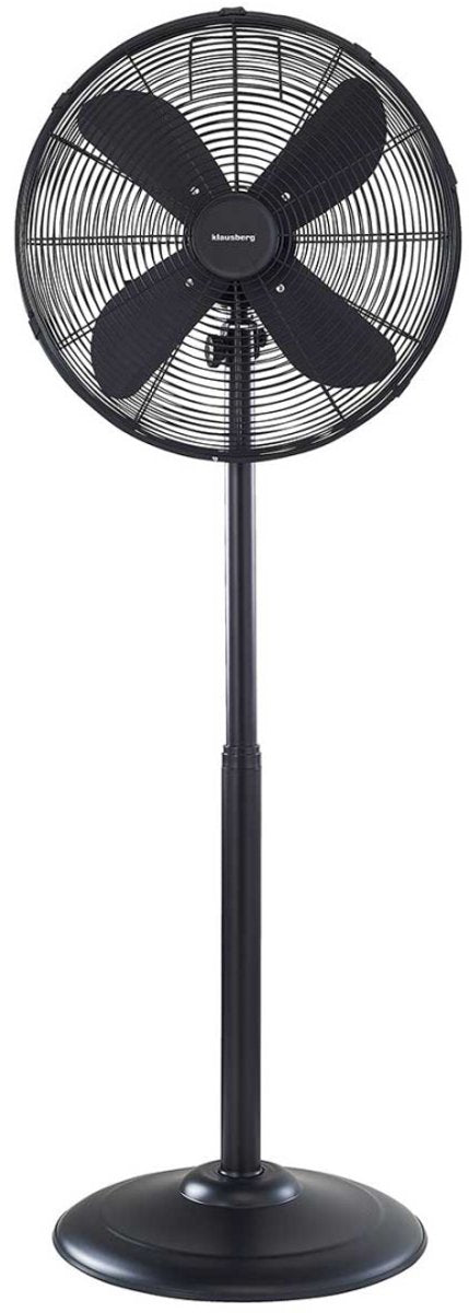 Klausberg 7860 staande ventilator op statief – zwart, 40 cm, 3 standen