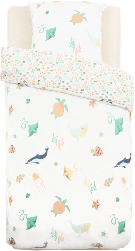 Atmosphera Kids Sea Bettwäsche-Set mit 1 Kissenbezug 140 x 200 cm / 65 x 65 cm