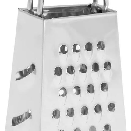 Kinghoff KH-3181 Mini vierkante rasp van roestvrij staal, handrasp, schaaf voor kaas, fruit, gember, groenten en kruiden