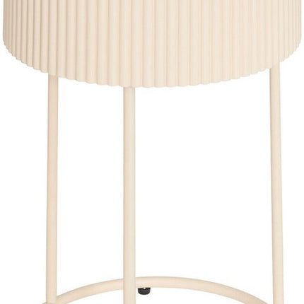 Atmosphera Juna Bijzettafel met opbergruimte - Ø33xH48cm - Beige