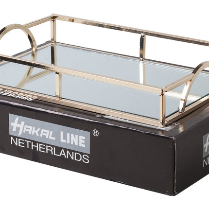 Spiegeldienblad vierkant goud klein