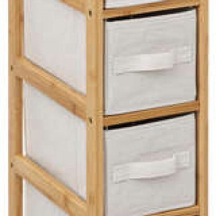 5Five Stellingkast - Badkamermeubel - Bamboe manden - 33x78cm