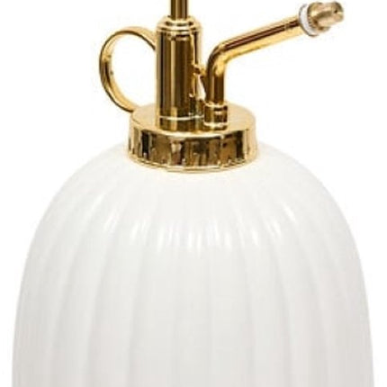 Plantenspuit - Keramische Plantensproeier - Bloemenspuit - Kamerplanten Waterverstuiver - Vintage Planten Mister - 220ml - Dolomiet - 10.7 x 10.7 x 17.5 cm - Wit