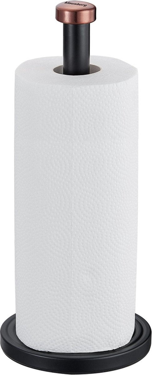 Klausberg 7715 - Keukenrolhouder zwart - 15 x 35, 5 cm