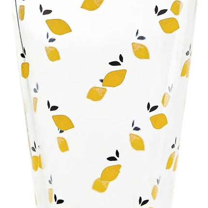 Homla - Drinkglas - Drinkglazen met Citroen Design - Set van 3 - Glazen Waterglazen - Voor Sap, Limonade, Cocktails & Frisdrank - 300 ml - Ø8 x 12 cm - Transparant