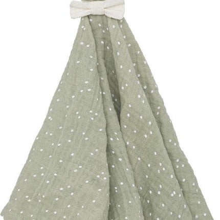 Atmosphera Konijn knuffeldoekje/tuttel lapje van zachte pluche - groen - 50 cm - Super sweet